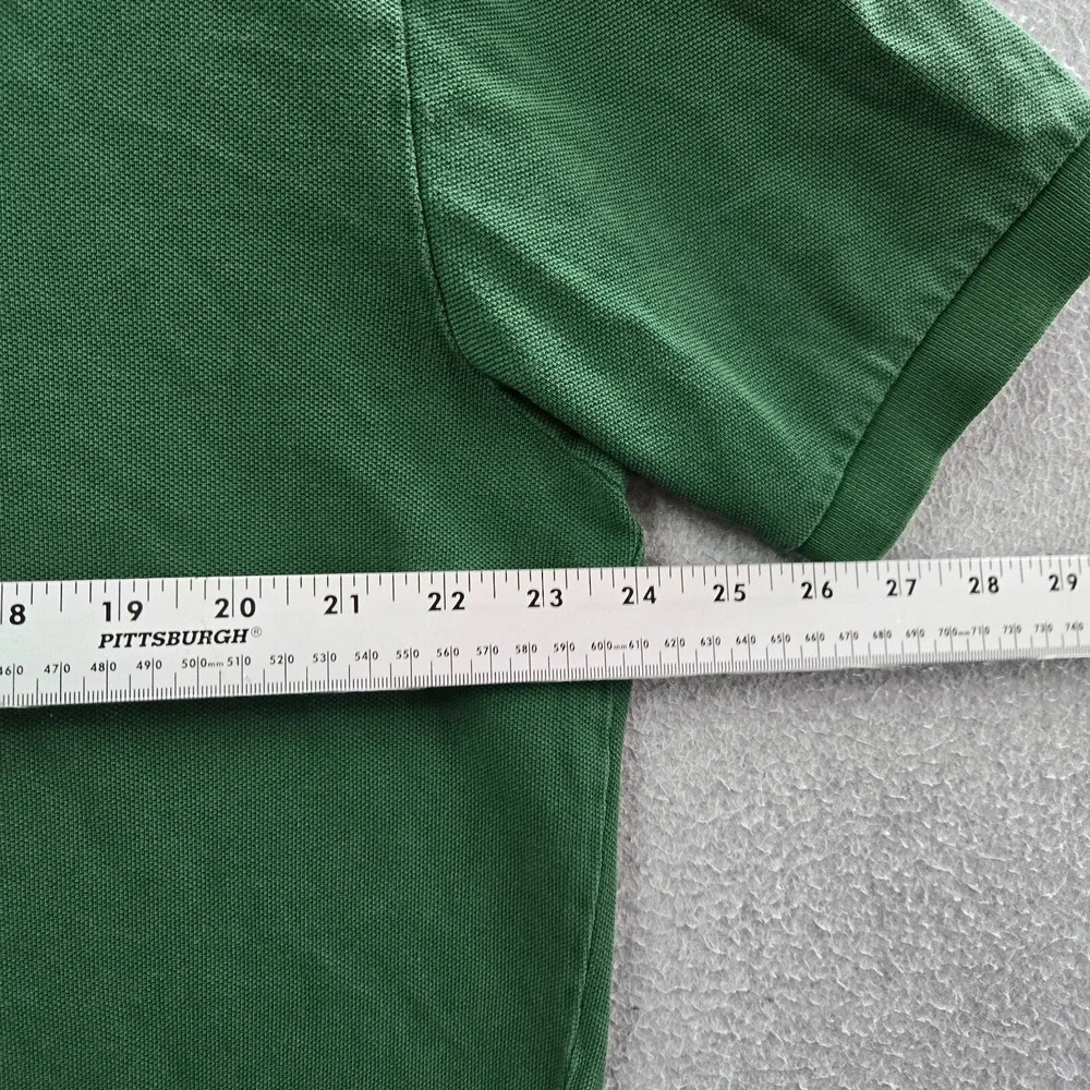 Polo Ralph Lauren Men Polo Shirt Large Green Logo Embroidered Short Sleeve READ